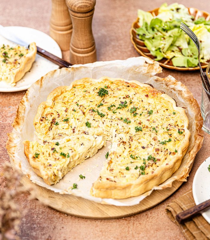 hagymás quiche